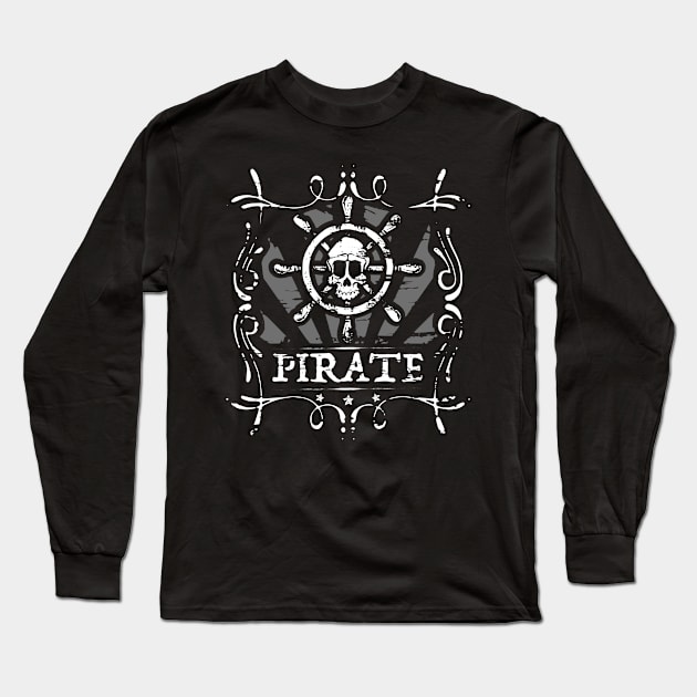 Pirate Long Sleeve T-Shirt by Laughin' Bones